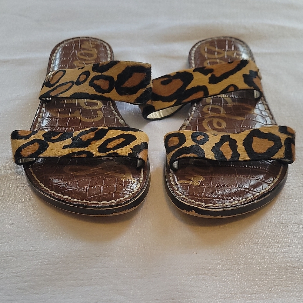 Sam Edelman Leopard Print Women's Sandals Size 6 - Picture 4 of 6
